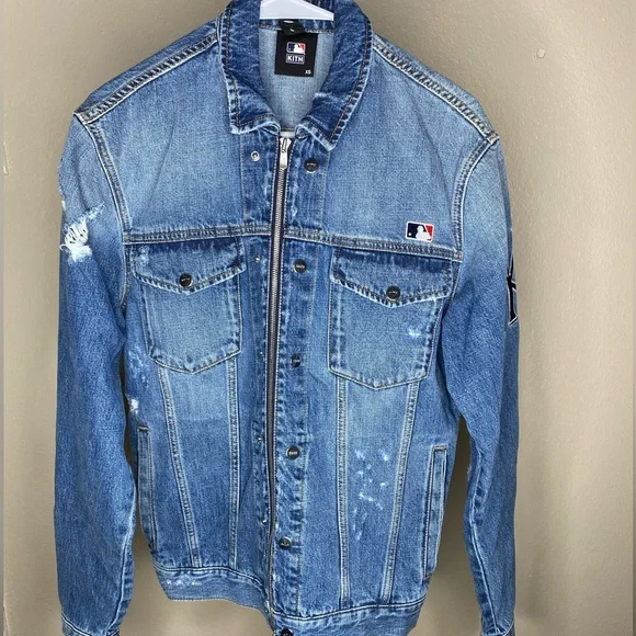 Kith MLB New York Yankees Denim Jacket and Vest Size XS - Picture 3 of 9